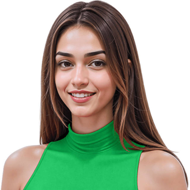 Maya's new green look